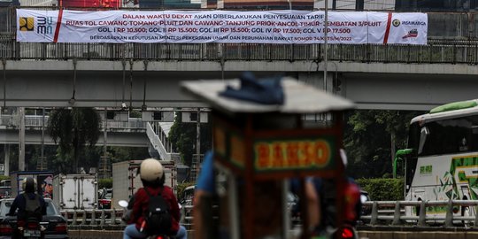 Tarif Tol Dalam Kota Naik Rp500