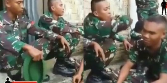 Kocak, Junior TNI Ini Melawan Perintah Senior 'Ku Kutuk Kau Jadi Botol'