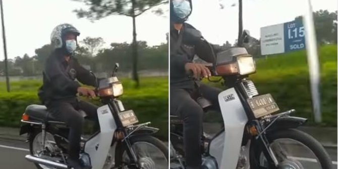 Bukan Moge-Mobil Sport Pria ini Dipuji Cewek karena Naik Astrea 800, Ini Potretnya