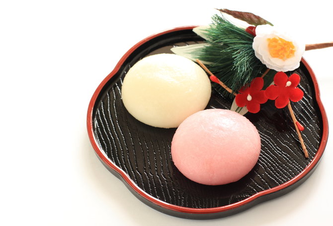 ilustrasi kue mochi