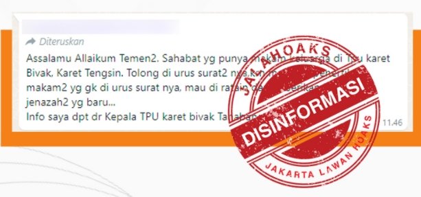 tidak benar adanya penertiban makam di tpu karet bivak