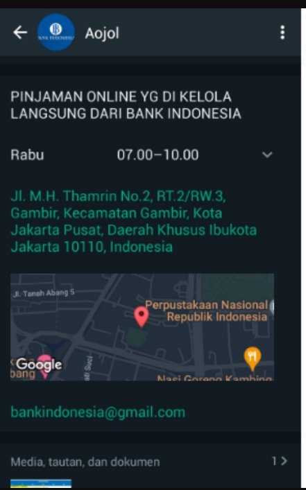 hoaks pinjaman online yang dikelola bank indonesia