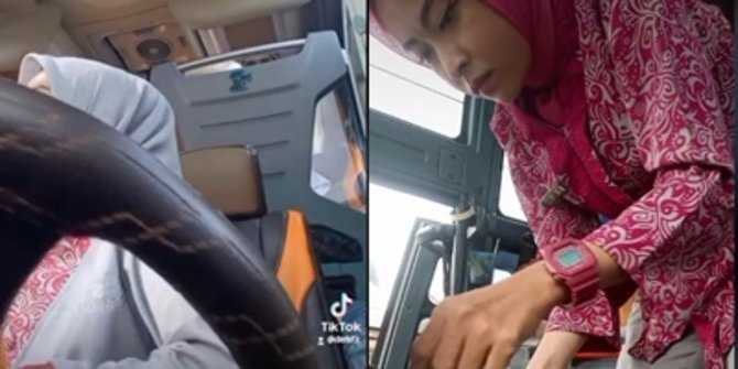 Potret Wanita Cantik Jadi Sopir Bus, Kemampuannya Gak Kalah Sama Pria ...