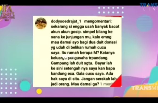 mengaku ig diretas doddy sudrajat komentar minta uang donasi