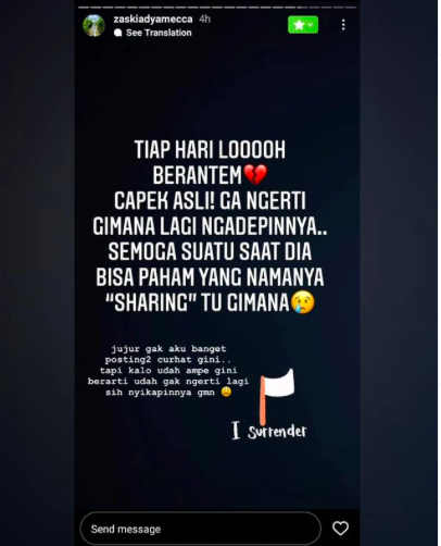 zaskia mecca akui lelah 039berantem039 curahan hatinya ini jadi sorotan