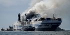 Kapal Feri Berpenumpang 288 Orang Terbakar di Yunani