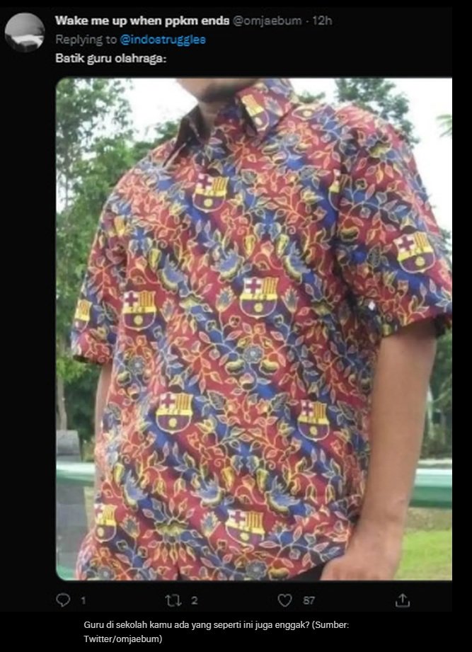 viral seragam batik para guru sesuai mata pelajaran intip potretnya