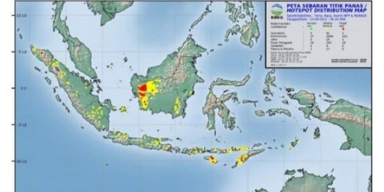 Tujuh Titik Panas Terpantau di Sumut