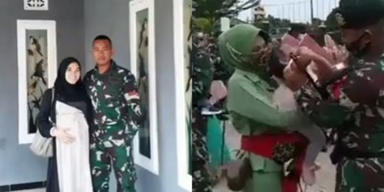 TNI Dinas Tinggal Istri sedang Hamil Sampai Lahiran, Anak Nangis Takut saat Bertemu