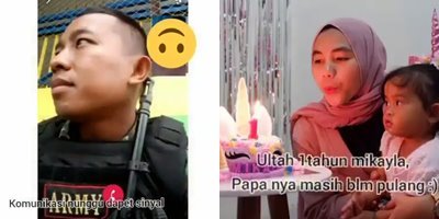 tni dinas tinggal istri sedang hamil sampai lahiran anak nangis takut saat bertemu