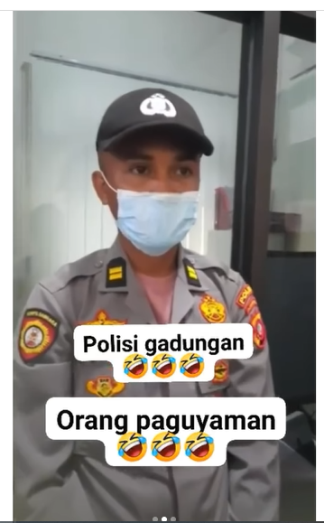 polisi kw ketahuan karena kelabakan diajak hormat