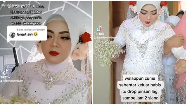 tiba tiba pingsan pengantin ini terpaksa didandani dalam keadaan tidur