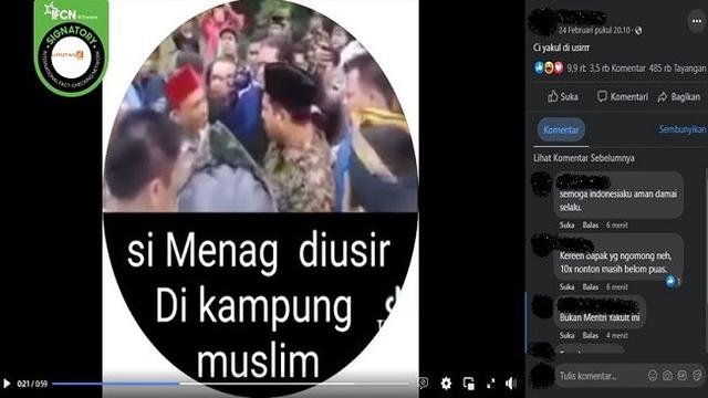 hoaks video menag diusir