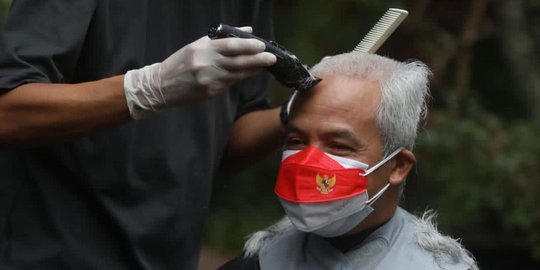 Potret Terbaru Ganjar Pranowo Rambut Dicukur Sampai Gundul, Ini Sebabnya