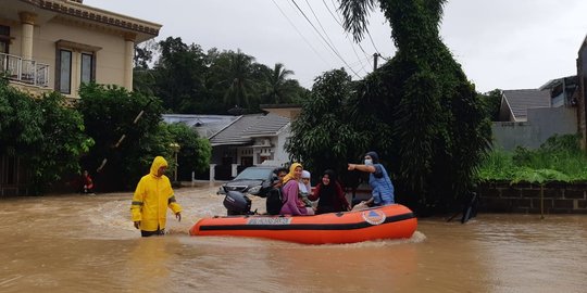 Sungai Cibanten Meluap, Sejumlah Lokasi di Kota Serang Kebanjiran