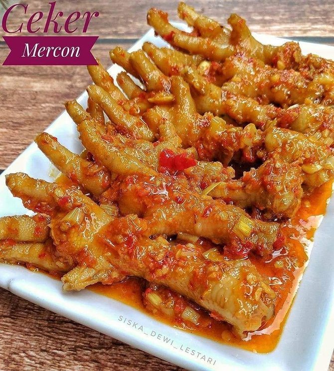 ceker mercon resep