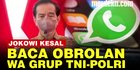 VIDEO: Presiden Jokowi Bongkar Isi WhatsApp Grup TNI dan Polri, Ingatkan Kedisiplinan