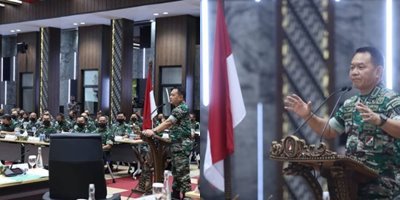 kasad dudung pakai seragam baru loreng tni ad karya jenderal andika perkasa