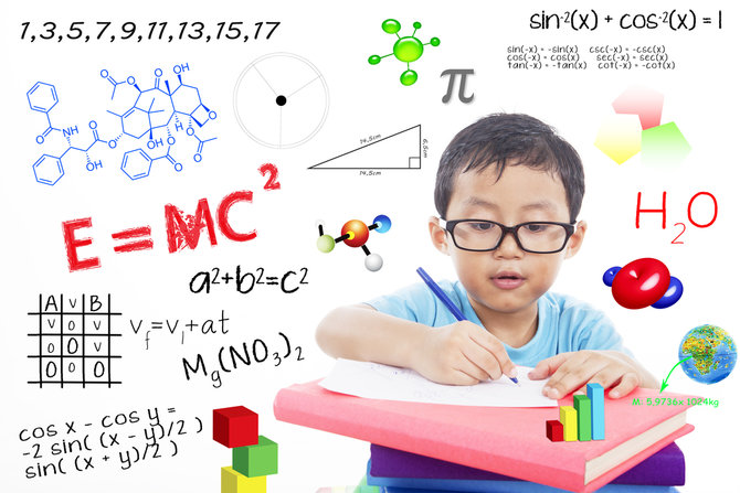 ilustrasi anak belajar matematika