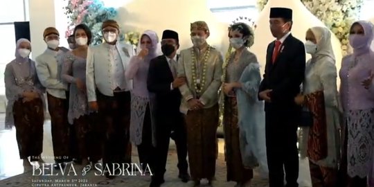 4 Momen Akad Nikah Belva Devara dan Sabrina Anggraini, Presiden Jokowi Jadi Saksi