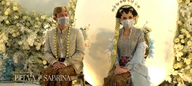 4 momen akad nikah belva devara dan sabrina anggraini jokowi jadi saksi