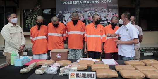 Juru Parkir di Malang Simpan 11 Kilogram Ganja