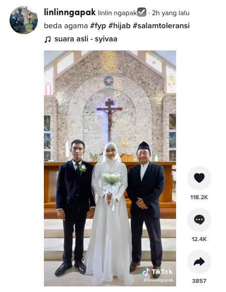 viral pernikahan beda agama di semarang