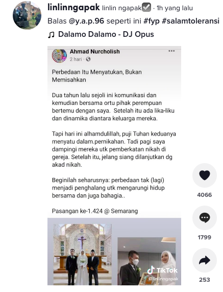 viral pernikahan beda agama di semarang