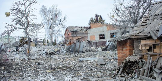 Luluh Lantak Permukiman di Sumy Ukraina Akibat Dibombardir Rusia
