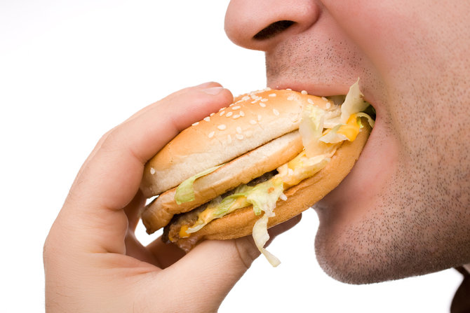 ilustrasi makan burger