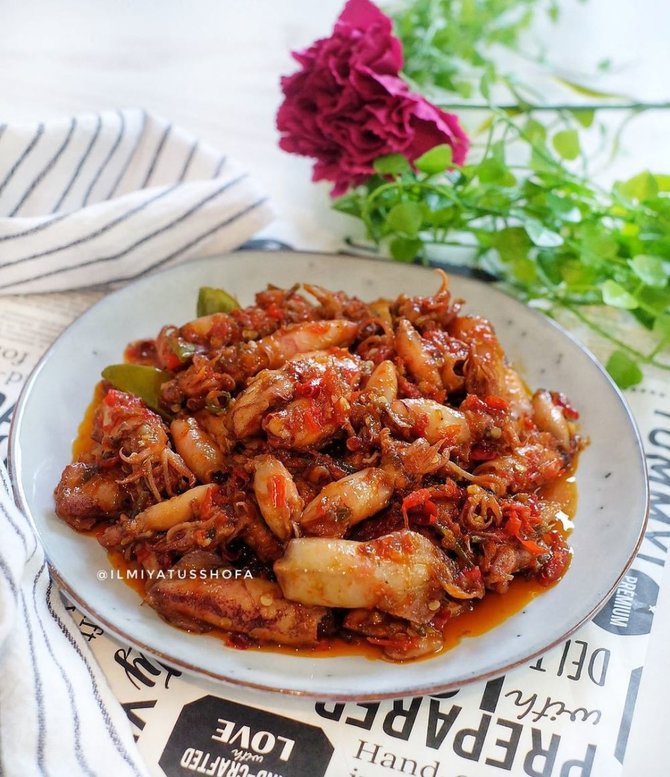 sambal cumi asin saus tiram