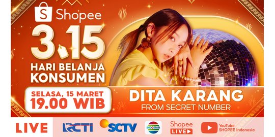 Dita Karang 'Secret Number' Bakal Tampil Beda di Shopee Hari Belanja Konsumen TV Show