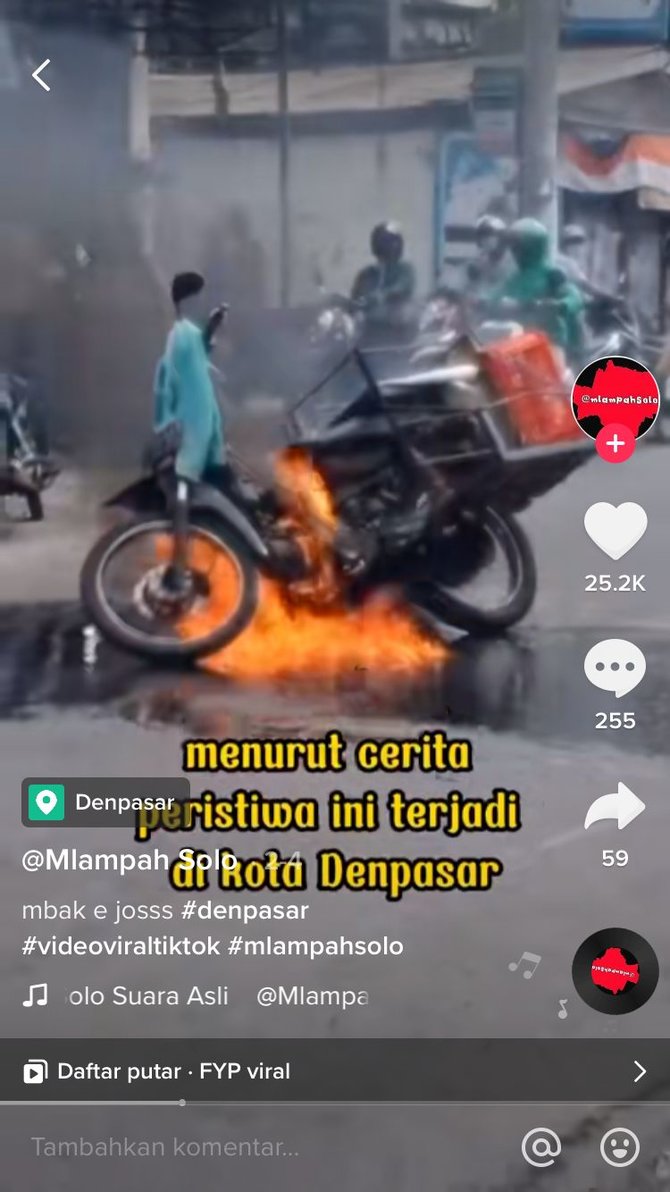 viral aksi wanita pemberani padamkan api