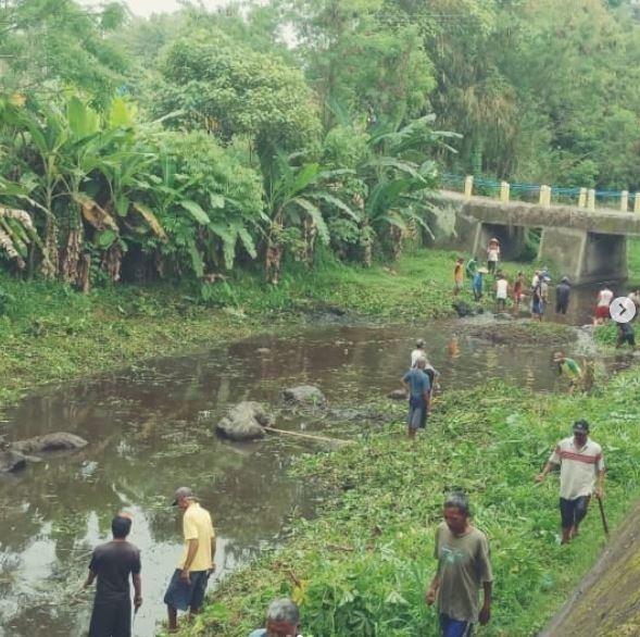 warga sleman adakan kegiatan bersih sungai