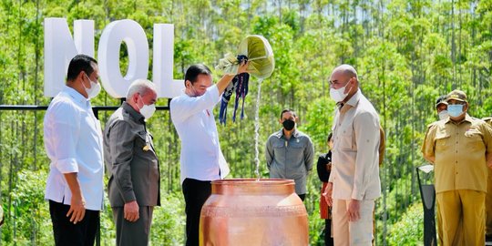 Melihat Ritual Kendi Nusantara Jokowi di Titik Nol IKN