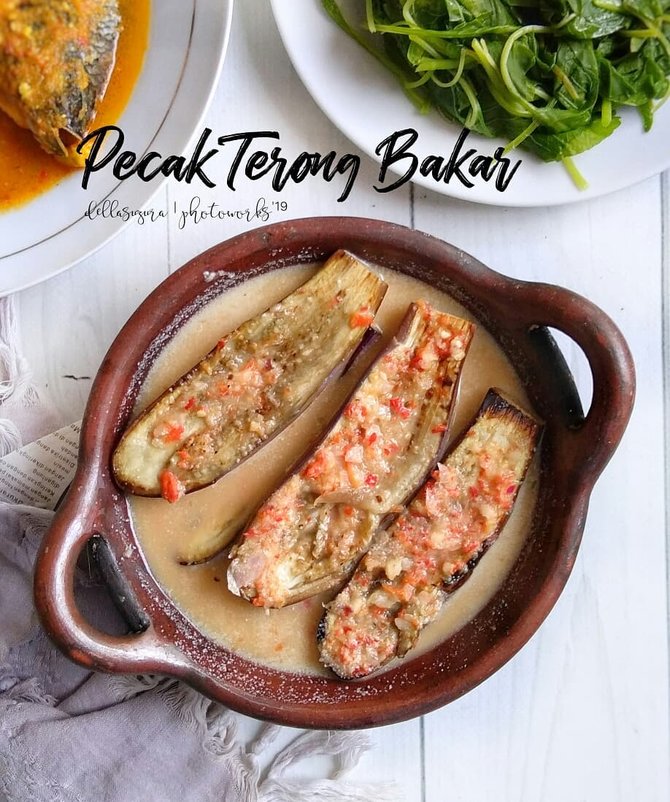 sayur pecak terong bakar