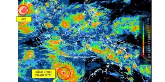 Siklon Tropis Charlotte Memicu Cuaca Ekstrem di Jawa, Bali dan NTB