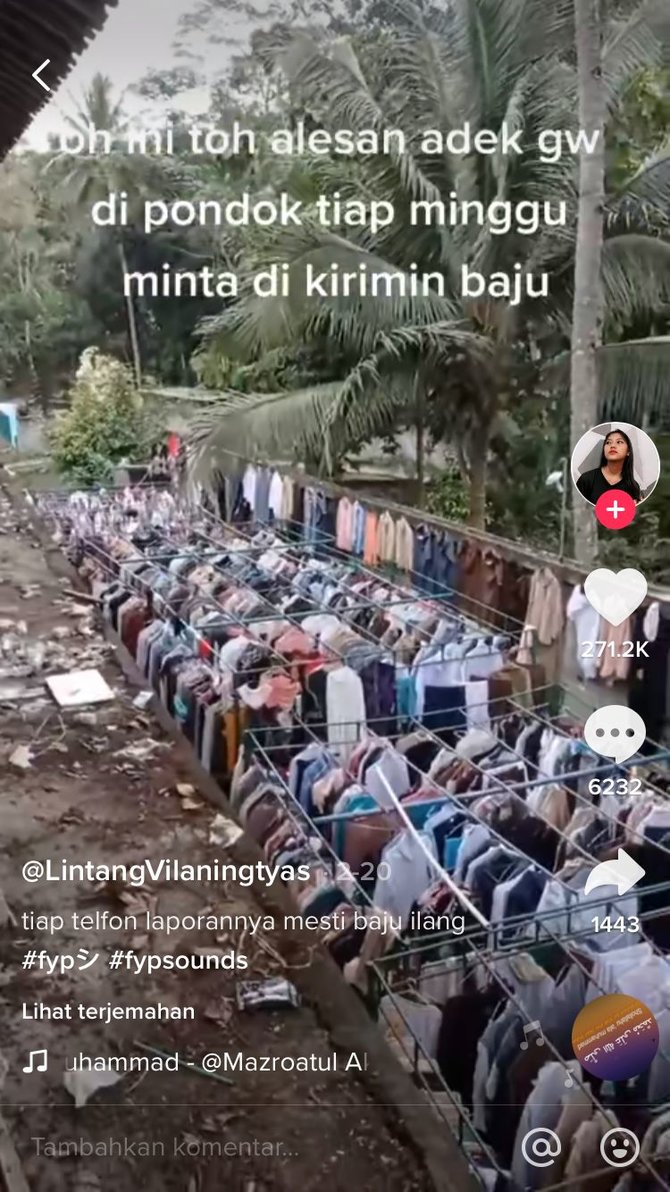 jemuran di pondok pesantren