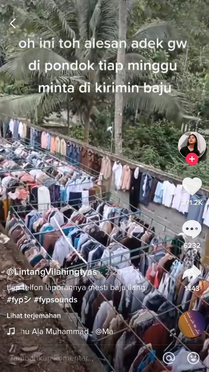 jemuran di pondok pesantren