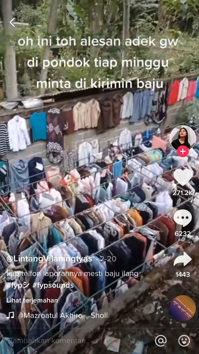 jemuran di pondok pesantren