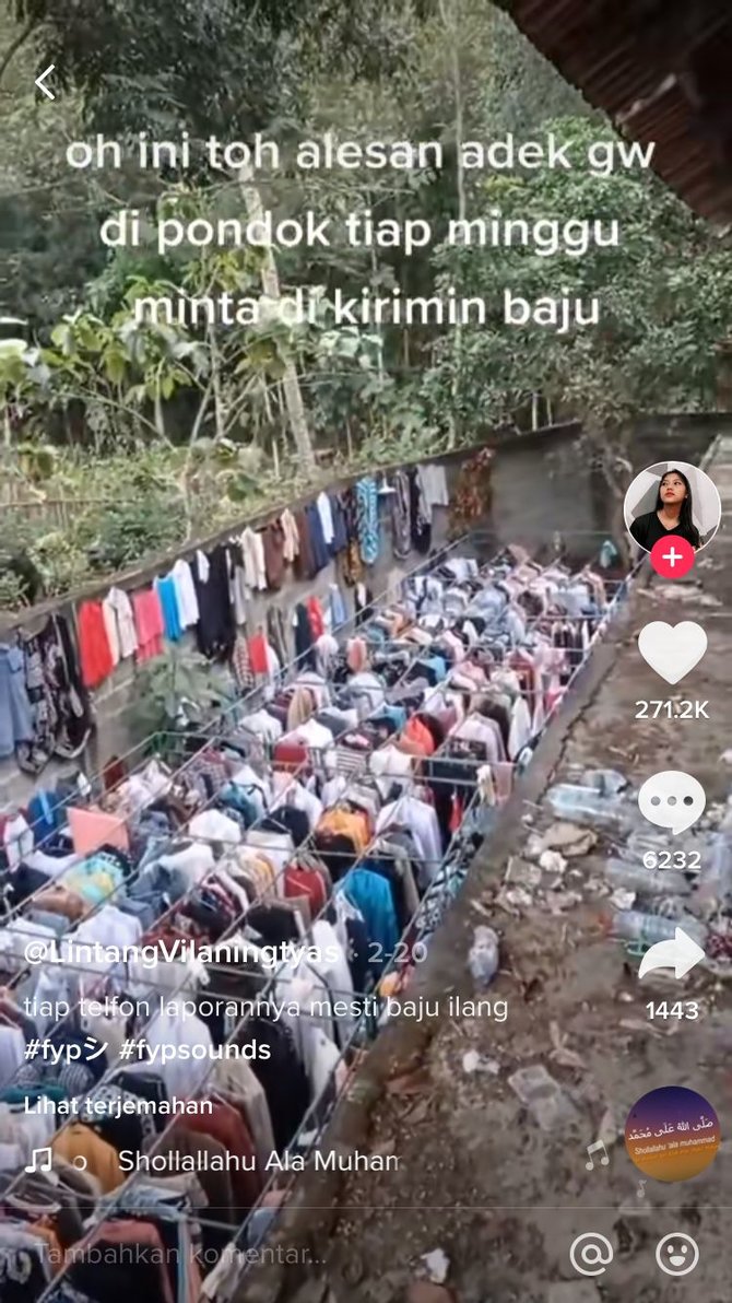 jemuran di pondok pesantren