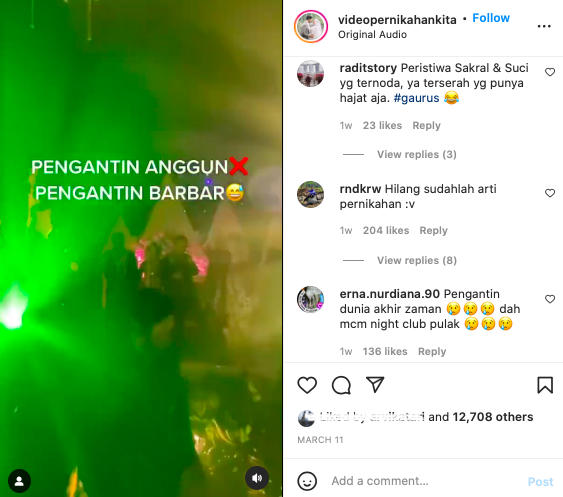 antimainstream pengantin ini gelar resepsi pernikahan bak klub malam