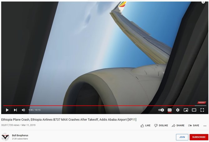 hoaks video pesawat china eastern airlines jatuh