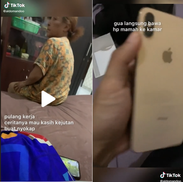 aksi pria beri kejutan ke ibunya ini curi perhatian sukses bikin haru