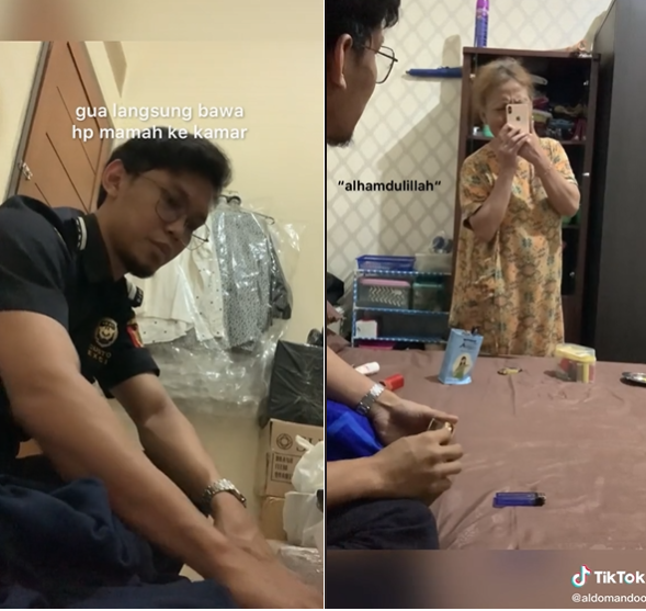 aksi pria beri kejutan ke ibunya ini curi perhatian sukses bikin haru