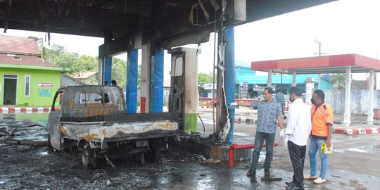 Kebakaran SPBU Samarinda Diduga Akibat Percikan Api di Mobil Pikap