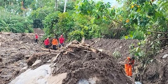 Lima Hektare Sawah Siap Panen di Palabuhanratu Tertimbun Longsor