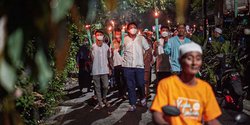 Semarak Pawai Obor Jelang Ramadan di Matraman Dalam