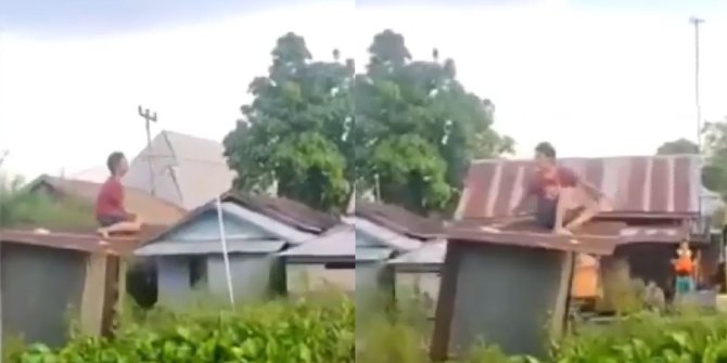 Viral Jamban Hanyut Terbawa Banjir, Pria Disebut Habis BAB ini Nemplok di Atasnya