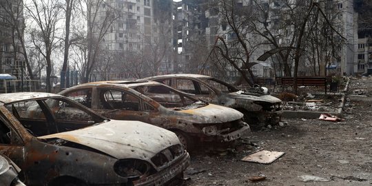 Kondisi Hancur Lebur Kota Mariupol Usai Serangan Rusia